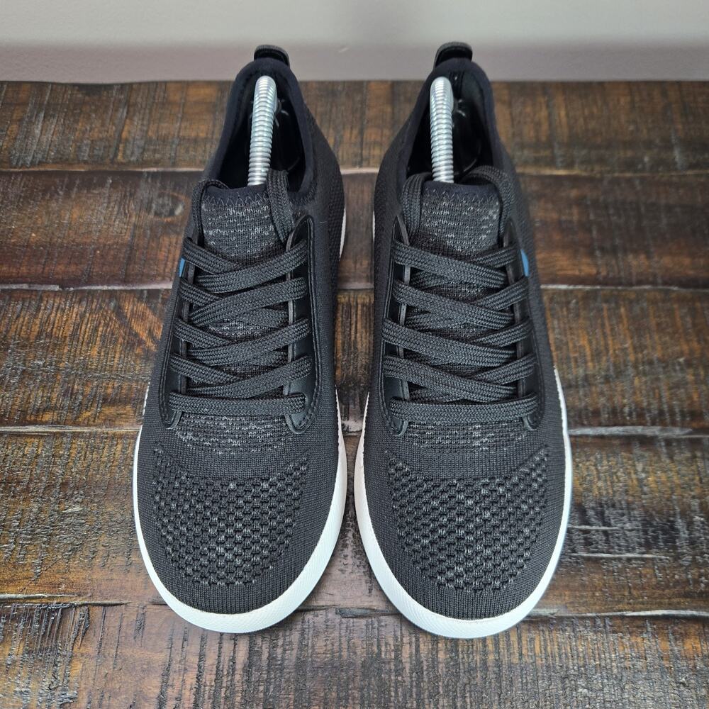 Vessi Black Knit Women's Sneakers with White Sole - Picture 2 of 11